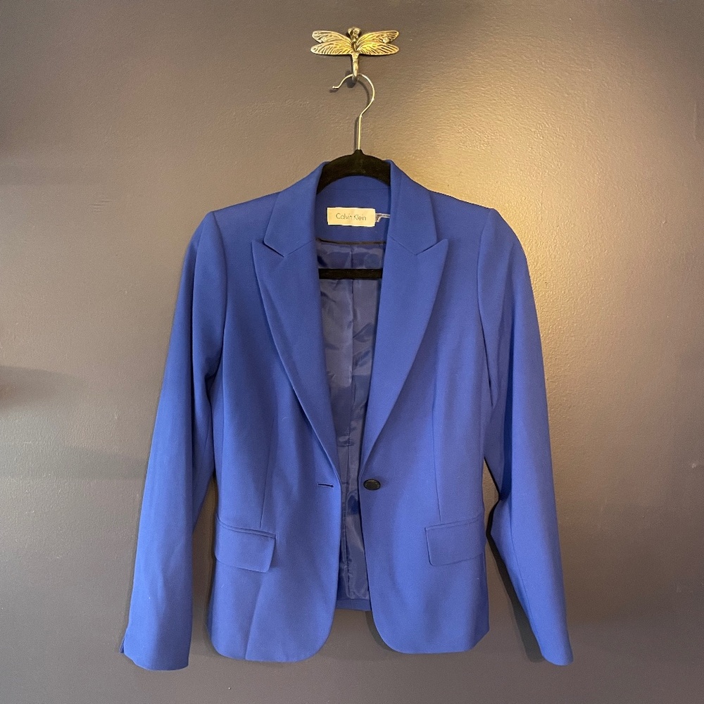 Calvin Klein royal blue blazer size 4p